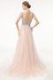 Robe de bal Tulle Perle Traîne Courte Dos nu Printemps Naturel taille - Page 2