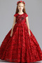 Robe de fille de fleur Dentelle Mariage Froid Fermeture à glissière - Page 1
