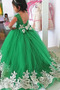 Robe de fille de fleur Dentelle A-ligne Automne Formelle Orné de Nœud à Boucle - Page 3
