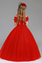 Robe de fille de fleur Décalcomanie À la masse Tulle Manche de T-shirt - Page 2