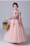 Robe de fille de fleur A-ligne Médium Manche Aérienne Cérémonial - Page 1