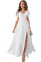 Robe de soirée Vente Laçage Col en V a ligne Manche Lâche Fourchure Frontale - Page 19