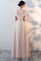 Robe de demoiselle d'honneur Elégant Rosée épaule Lacez vers le haut - Page 9