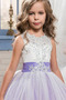 Robe de fille de fleur Dentelle Automne Naturel taille Corsage Avec Bijoux - Page 3