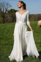 Robe de mariée Manche de T-shirt A-ligne Naturel taille Elégant - Page 1