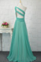 Robe de demoiselle d'honneur Une épaule Drapé Menthe Train de balayage - Page 3