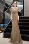 Robe de soirée Tulle Près du corps Col Bateau Luxueux Fourreau Avec Bijoux - Page 1