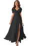 Robe de soirée Vente Laçage Col en V a ligne Manche Lâche Fourchure Frontale - Page 2