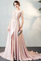 Robe de soirée Norme Traîne Courte Manche Aérienne Col Bateau - Page 1