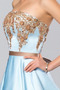Robe de bal Sans Manches Traîne Courte Satin Élastique Nœud à Boucles - Page 4