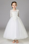 Robe de fille de fleur Tulle Décalcomanie Longueur Cheville Naturel taille - Page 1