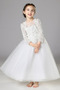 Robe de fille de fleur Tulle Décalcomanie Longueur Cheville Naturel taille - Page 3