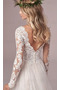 Robe de mariée Dos nu A-ligne Norme Drapé Tulle Col en V Foncé - Page 4
