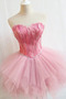 Robe de cocktail Romantique Printemps Col en Cœur Gradins Courte - Page 5