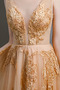 Robe de soirée Chic Col en V Décalcomanie Col en V Foncé Longue - Page 5