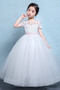 Robe de fille de fleur Tulle Montrer Fermeture éclair Orné de Nœud à Boucle - Page 4