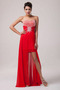 Robe de bal Rouge haut bustier tube Naturel taille Sans Manches - Page 1