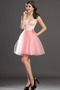 Robe de bal Tulle Mode Sablier Perle rose Col en Cœur Sans Manches - Page 5