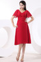 Robe de demoiselle d'honneur Col en V Foncé Mi-longues Plissé - Page 2