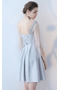 Robe de demoiselle d'honneur Longueur de genou Satin Norme A-ligne - Page 8