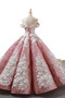 Robe de bal A-ligne Luxueux Rosée épaule Laçage Manche Courte - Page 7