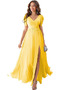 Robe de soirée Vente Laçage Col en V a ligne Manche Lâche Fourchure Frontale - Page 13