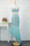 Robe de bal Sexy Taille chute Été Asymétrique Perler Ballon Bleu - Page 3
