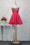Robe de cocktail Tulle Médium col coeur Perle a ligne Mi-longues - Page 1