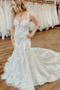 Robe de mariée Sirène Bretelles Spaghetti Fermeture à glissière - Page 1
