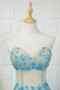 Robe de bal Sexy Taille chute Été Asymétrique Perler Ballon Bleu - Page 2