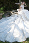 Robe de mariée Manche Courte Luxueux A-ligne Corsage Avec Bijoux - Page 3