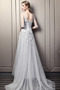 Robe de soirée Tulle Naturel taille Couvert de Dentelle Dos nu - Page 2