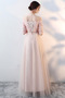Robe de demoiselle d'honneur Elégant Rosée épaule Lacez vers le haut - Page 7