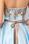 Robe de bal Sans Manches Traîne Courte Satin Élastique Nœud à Boucles - Page 5