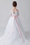 Robe de fille de fleur Norme Laçage Train de petit Formelle Manche Longue - Page 3