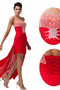 Robe de bal Rouge haut bustier tube Naturel taille Sans Manches - Page 2