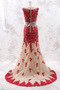 Robe de soirée Tulle Col Bateau Haute Couvert Perle A-ligne Mince - Page 2