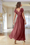 Robe de soirée Vente Laçage Col en V a ligne Manche Lâche Fourchure Frontale - Page 4