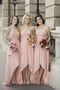 Robe de demoiselle d'honneur Asymétrique Naturel taille Elégant - Page 4