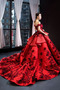 Robe de bal Longue Rosée épaule Cérémonial Manche Courte Mariage - Page 5