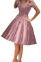 Robe de cocktail Longueur de genou Laçage Naturel taille Manche Courte - Page 2