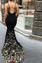 Robe de soirée Poire Col en V Foncé Sans Manches Longue Fermeture éclair - Page 3