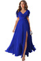 Robe de soirée Vente Laçage Col en V a ligne Manche Lâche Fourchure Frontale - Page 17