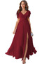 Robe de soirée Vente Laçage Col en V a ligne Manche Lâche Fourchure Frontale - Page 20