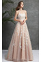 Robe de soirée Sexy Laçage Naturel taille Fête A-ligne Longue - Page 5