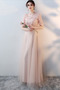 Robe de demoiselle d'honneur Elégant Rosée épaule Lacez vers le haut - Page 2