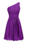 Robe de demoiselle d'honneur Pas cher Pourpre Une épaule Sans Manches - Page 4