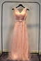 Robe de demoiselle d'honneur Chic A-ligne Glissière Rose Printemps - Page 5
