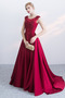 Robe de soirée Manquant aligne Satin Chaussez Sans Manches Traîne Moyenne - Page 1