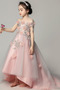 Robe de fille de fleur Satin Fleurs Été Fermeture à glissière - Page 3